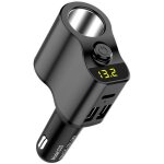 Rallonge allume - cigare avec adaptateur secteur, multiprise et 2 ports usb 1pd, voltmtre 12 v / 24 ...