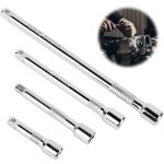 Rallonges de cl�s � douille jeu de 4 rallonges 1 / 4 pouce 50mm, 75mm, 100mm, 150mm, prolongateur cliquet, ...
