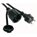 Perel ? rallonge en caoutchouc 5 m ? h05rr - f 3g2. 5 ? 16 a 230 v 3680 w ? ip44 pour int�rieur et ext�rieur ...