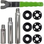 Rallonge pour meuleuse d'angle 5 / 8 - 11 avec bielle, clé à molette réglable pour meuleuse, kit d'écrous ... Rallonge pour meuleuse d'angle 5 / 8 - 11 avec bielle, clé à molette réglable pour meuleuse, kit d'écrous ...