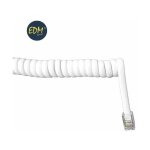 Rallonge téléphonique bouclée 2, 5ma 4m 4 voies blanc mâle - mâle 6v edm Rallonge téléphonique bouclée 2, 5ma 4m 4 voies blanc mâle - mâle 6v edm