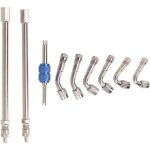 Rallonges de tige de valve en m�tal, adaptateur d'extension double de pneu de 45 90 � 135 degr�s pour ...