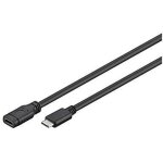 Rallonge usb - c?, usb 3. 1 gen 1, 1 m, noir, connecteur usb - c? prise femelle usb - c?. longueur de ...