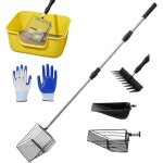 Ramasse - crottes de poulailler - pelle � fientes extensible pour volailles