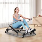 Rameur hydraulique � double levier, �quipement d'entra�nement abdominal avec �cran lcd, bras de rameur ...