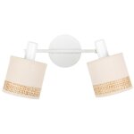 Rampe 2 abat - jours lin beige Rampe 2 abat - jours lin beige