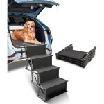 Rampe d'acc�s pliable pour voiture, escalier pour grands chiens, rampe � 4 marches pour voiture, supporte ...