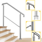 Rampe de l'escalier 136x102. 5cm en aluminium noir garde corps terrasse rampe escalier pour jardin entr�e ...