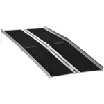 Homcom ? rampe de chargement antid�rapante pliable 183l x 73, 5l cm ? charge max. 270 kg ? aluminium ...