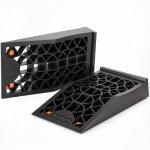 Rampe de voiture en 2 parties, rampe de garage, rampe pour pneus, rampe de chargement à profil plat avec ... Rampe de voiture en 2 parties, rampe de garage, rampe pour pneus, rampe de chargement à profil plat avec ...