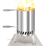 Randaco 1x chauffage de piscine au bois, brasero en acier inoxydable pour piscines ext�rieures, cendrier ...