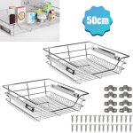 Randaco 2x 50cm tiroir de cuisine placard coulissant tiroir t�lescopique cuisine �tag�re panier coulissant ...