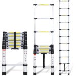 Randaco 3, 2m echelle t�lescopique portable multifonctions aluminium pliable avec sac de transport et ...