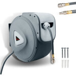 Randaco 30 m enrouleur de tuyau � air comprim� d�vidoir tuyau automatique raccord rapide 1 / 4  , pivotant ...