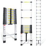 Randaco 4, 4m echelle t�lescopique portable multifonctions aluminium pliable avec sac de transport et ...