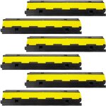 Randaco 6 pi�ces rampe protection c�ble sol 2 canaux canal de c�ble tuyau caoutchouc 100cm canal de sol ...