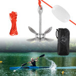 Randaco ancre de kayak pliable 1. 5 kg ? kit d?ancrage avec corde 20 m et sac de transport pour kayak ...