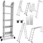 Randaco echelle pliante articul�e 4x5 marches, echafaudage multifonction, ecarteur de mur, escabeau, ...