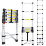 Randaco echelle telescopique �chelle � rallonge l�g�re en aluminium, �chelle inclin�e antid�rapante, ...