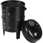 Randaco fumoir vertical barbecue � charbon de bois bbq multifonctions bbq grill � charbon 3 chambres ...