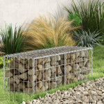 Randaco gabion gabions en pierre 100x30x30cm lot de 2 paniers en pierre galvanis�s � chaud avec 8 crochets ...