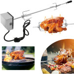 Randaco kit tournebroche �lectrique 107 cm pour barbecue gaz, charbon ou fumoir, acier inoxydable, 2 ...