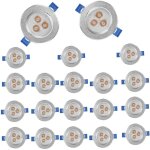 Randaco spots encastrable pour plafond led orientables 3w 80mm plafond salle de bain cuisine biblioth�que ...