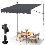 Randaco store banne, store de balcon � manivelle hauteur r�glable 214 - 305cm, l 200cm auvent manuel ...