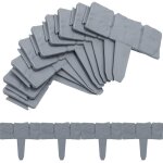 Randaco - swanew 10 pices bordure de pelouse plastique 2, 5 m aspect pierre bordure de jardin bord de ...