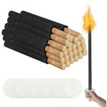 Randaco torches en cire torches de jardin torches en cire naturelle avec poign�e extra longue, pour p�ques, ...