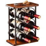 Range bouteille en métal pour 6 bouteilles de vin, casier à vin empilable en bois, range bouteille pour ... Range bouteille en métal pour 6 bouteilles de vin, casier à vin empilable en bois, range bouteille pour ...