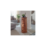 M&s - range cd 4 tiroirs 35x35x85 cm en bois massif