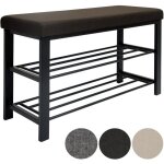 Dunedesign - range - chaussures avec banquette 81x32x46cm porte - chaussures 2 �tag�res avec banc pour ...