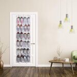 Range chaussures  suspendre sur la porte, sac de rangement suspendu avec 24 poches, rangement de chaussures ...