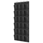 Range chaussures suspendu en tissu non tiss� avec 24 poches - noir - insfity