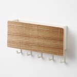 Range courrier et boite cl�s en bois porte cl�s � crochet sans trou range courrier mural bois 5 crochets ...