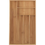 Range - couvert, 6 compartiments, bambou, ustensiles de cuisine, organiseur de tiroir, 5 x 27, 5 x 46 ...
