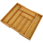 Range - couverts organiseur de tiroir de cuisine en bambou 43 - 50455cm extensible
