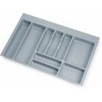 Range couverts pour tiroirs de cuisine, pour meuble 800 mm, plastique gris