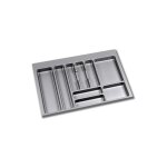 Emuca range - couverts pour tiroirs de cuisine, module 800 mm, plastique, gris - talla