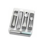 Range couvert tiroir, rangement couverts tiroir cuisine 5 compartiments, plastique, 23x32. 5x4. 5 cm, ...