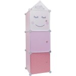 Rangement armoire modulable 3 cubes fille