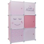 Rangement armoire modulable 6 cubes fille