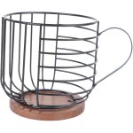 Rangement de capsule de caf�, tasse de tasse de basket tasse noire en fer verser dosette et support de ...
