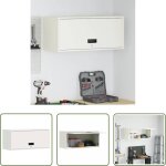 Rangement garage - armoire murale pour garage blanc 80 x 33 x 35 cm