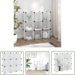 Rangement de meubles - organiseur de rangement en cube avec 9 cubes et portes en pp transparent