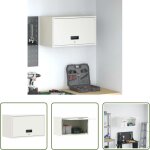 Rangement vertical - armoire murale pour garage blanc 60 x 33 x 35 cm