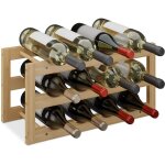 Relaxdays - casier à vin, rangement pour 12 bouteilles, étagère vin, hlp: 28 x 56 x 24 cm, cave, cuisine, ... Relaxdays - casier à vin, rangement pour 12 bouteilles, étagère vin, hlp: 28 x 56 x 24 cm, cave, cuisine, ...