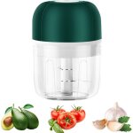 R�pe �lectrique de cuisine, mini r�pe � ail 3 lames de 250 ml, r�pe � l�gumes rechargeable par usb, r�pe ...