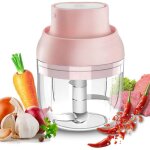 R�pe �lectrique, robot culinaire �lectrique portable 250 ml, mixeur � l�gumes rechargeable usb avec 3 ...